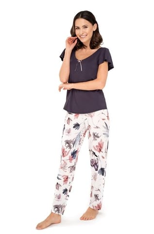 ⁨Missy Pajamas Purple-Ecru (Size M)⁩ at Wasserman.eu