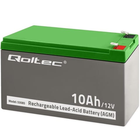Akumulator żelowy AGM 12V 10Ah Qoltec w sklepie Wasserman.eu