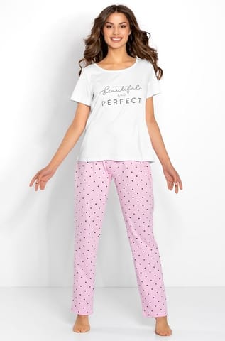 ⁨Flawless White-Pink Pajamas (Size XL)⁩ at Wasserman.eu