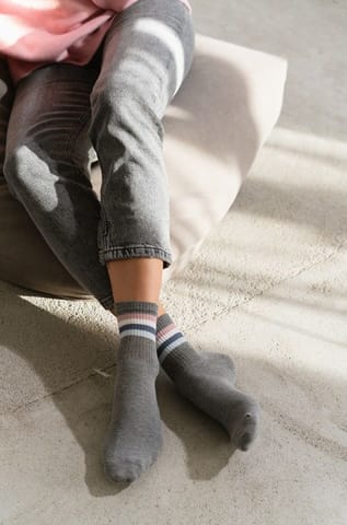⁨Socks 026-224 Melange Grey (size 38/40)⁩ at Wasserman.eu