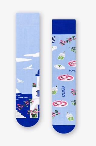 ⁨Santorini Socks 079-A069 Blue (Size 39/42)⁩ at Wasserman.eu