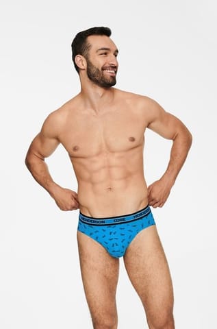 ⁨Briefs Boost 40061-MLC Set of 2 Dark Grey Melange-Blue (Size M)⁩ at Wasserman.eu