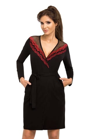 ⁨Szlafrok Jasmine Black (Rozmiar XL)⁩ w sklepie Wasserman.eu
