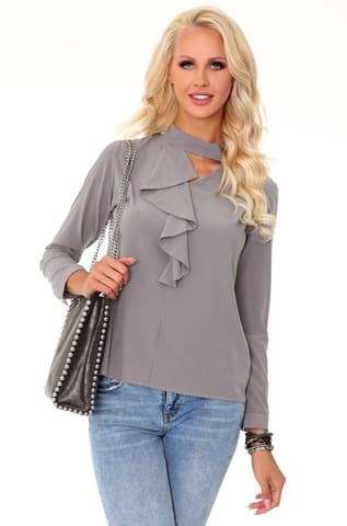 ⁨Blouse Nildana Grey (size XXL)⁩ at Wasserman.eu