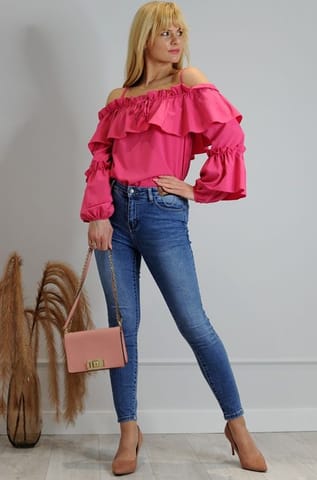 ⁨Blouse Maurola Pink (One Size)⁩ at Wasserman.eu