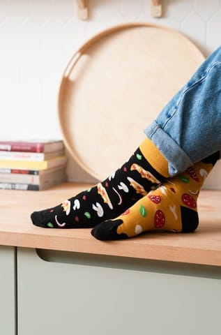 ⁨Pizza Socks 079-A055 Black (Size 43/46)⁩ at Wasserman.eu