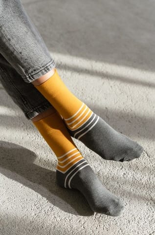 ⁨Two-Colors Socks 078-172 Mustard (size 39/42)⁩ at Wasserman.eu