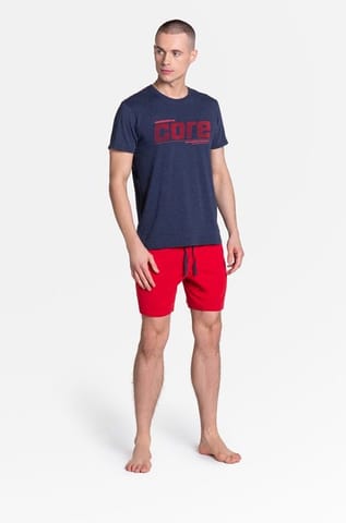 ⁨Piżama Oxford 38285-59X Granatowo-Czerwona (Rozmiar XXL)⁩ w sklepie Wasserman.eu