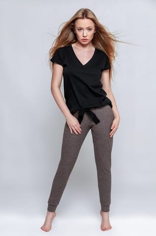 ⁨Sophie Brown Pajamas Black-Brown (Size L/XL)⁩ at Wasserman.eu