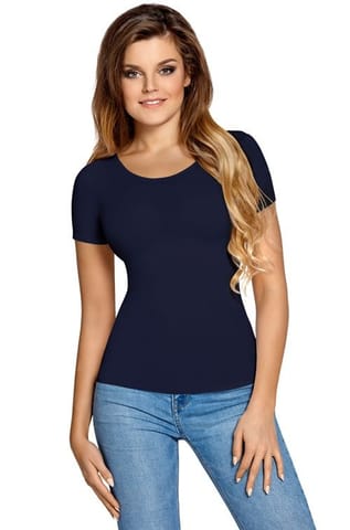 ⁨Blouse Carla Short sleeve Navy blue (size L)⁩ at Wasserman.eu