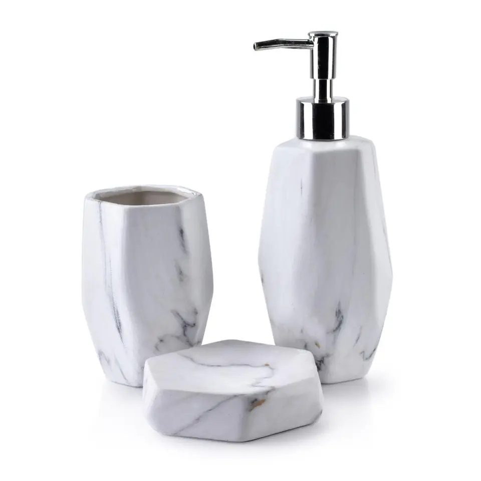 Bathroom set Odette Hexa Marble at Wasserman.eu