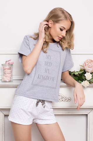 ⁨Piżama Kingdom Short Dots & Grey (Rozmiar XL)⁩ w sklepie Wasserman.eu