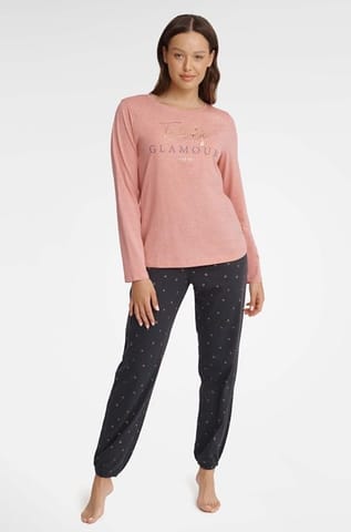 ⁨Piżama Glam 40936-39X Różowo-Szary (Rozmiar M)⁩ w sklepie Wasserman.eu