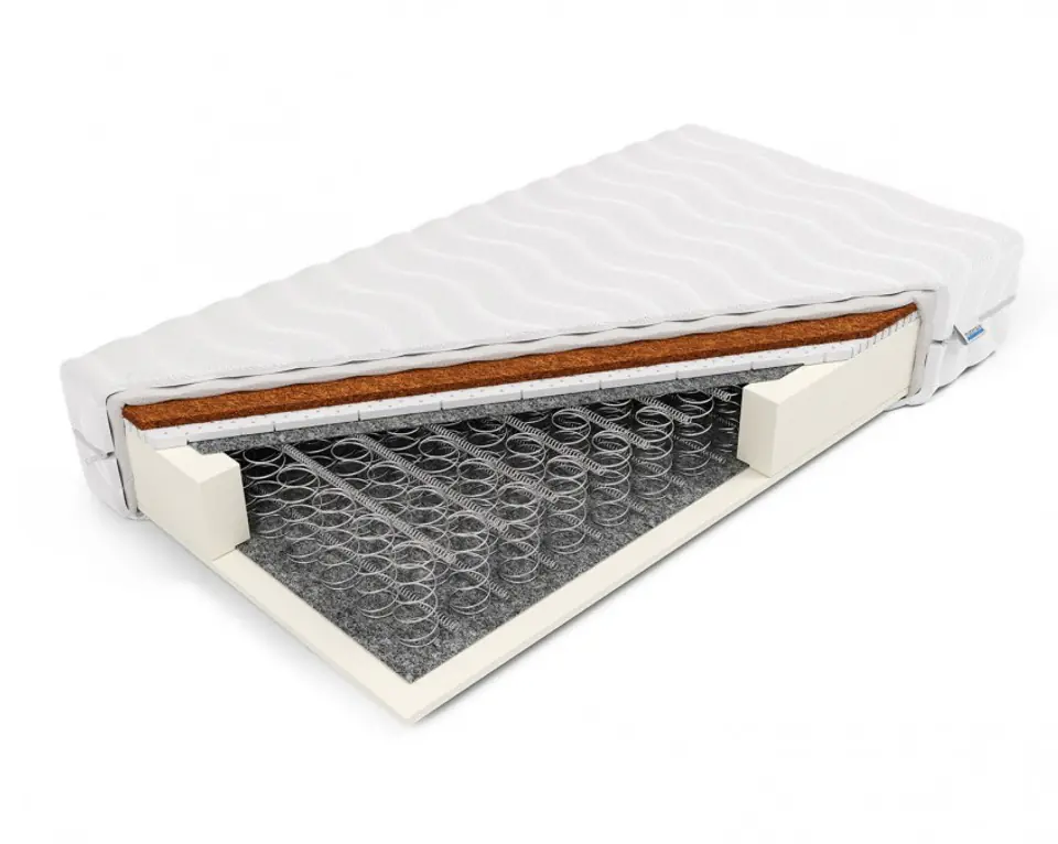 ⁨Frankhauer Coconut bonella mattress with Hekate latex (Margrita cover, size 90 x 190*)⁩ at Wasserman.eu