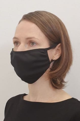 ⁨BBK mask (cotton) with filter pocket - 10 pieces Black (Universal Size)⁩ at Wasserman.eu