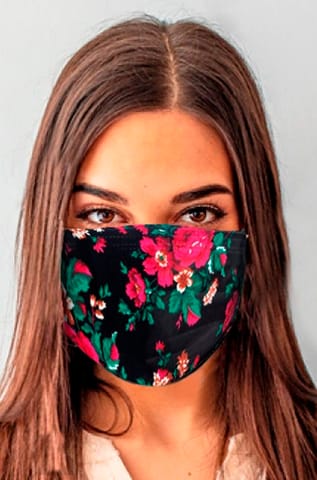 ⁨Mask ANS-F 113 Roses Black (Universal Size)⁩ at Wasserman.eu