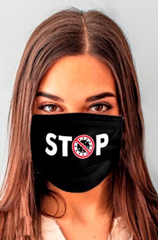 ⁨Mask ANS-S 115 Stop Black Black (Universal Size)⁩ at Wasserman.eu