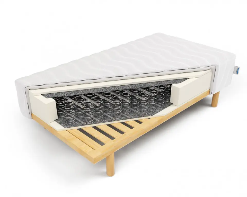 ⁨Frankhauer Hestia bonell mattress on the frame (Dormia cover, size 80 x 200)⁩ at Wasserman.eu