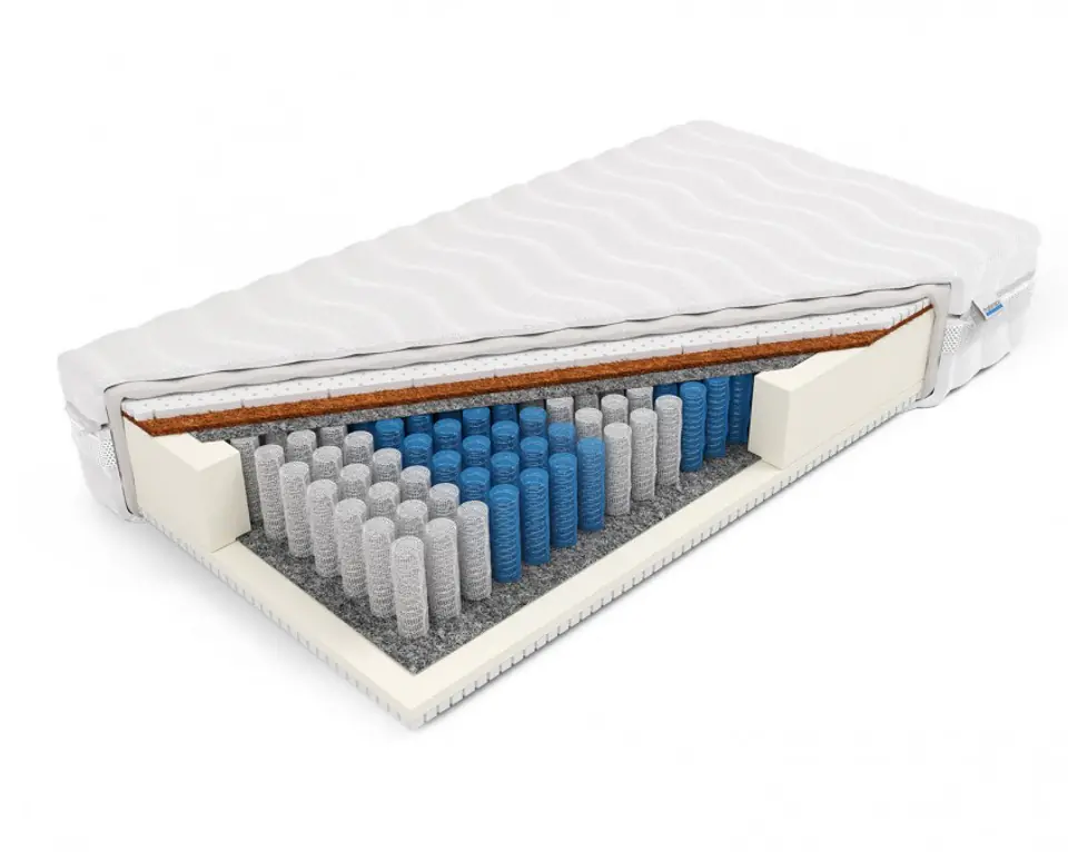 ⁨Frankhauer Pocket mattress with coconut and nemesis plus latex (Dormia cover, size 90 x 180*)⁩ at Wasserman.eu