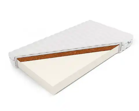 ⁨Frankhauer Foam mattress with coconut Kalliope Plus (aloe vera cover, size 140 x 200)⁩ at Wasserman.eu