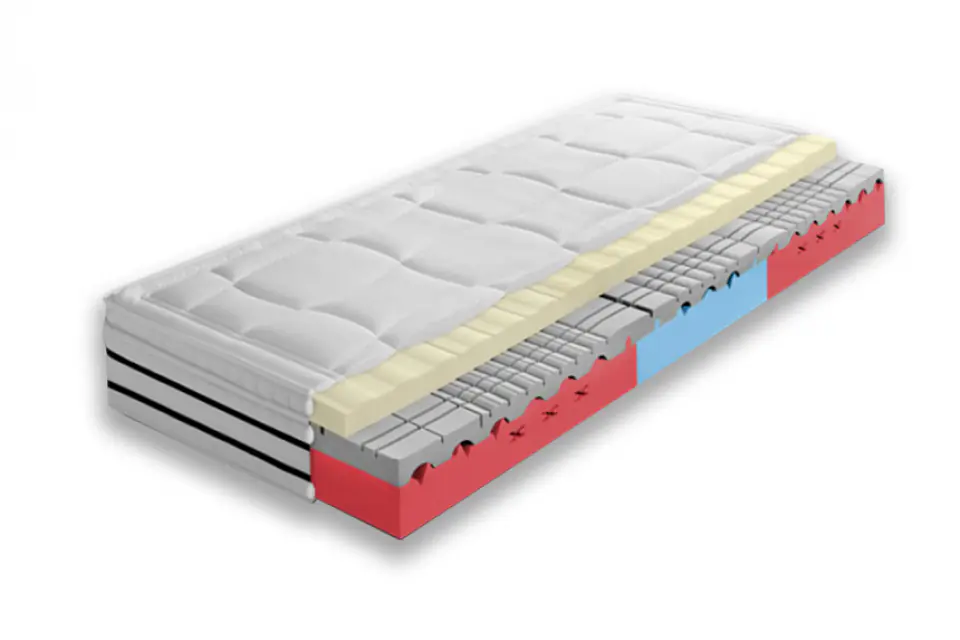 ⁨Frankhauer Mattress Highly elastic Cortina Visco Lux medium hard (perfect cover, size 100 x 200)⁩ at Wasserman.eu