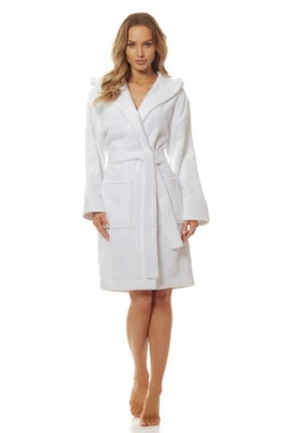 ⁨Bathrobe 2101 white (size L)⁩ at Wasserman.eu