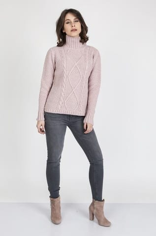 ⁨Sweter Estelle SWE 121 Pudrowy róż (Rozmiar S)⁩ w sklepie Wasserman.eu