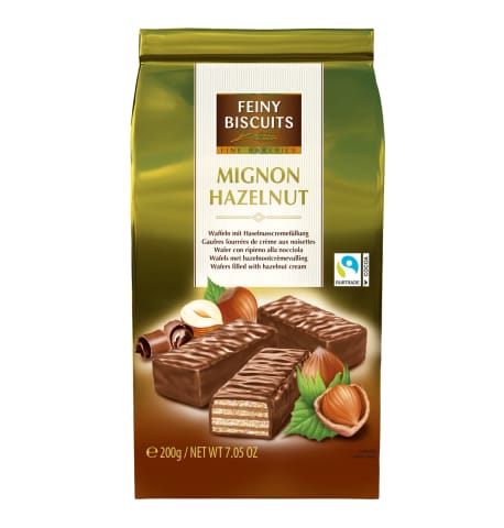 ⁨Feiny Biscuits  Wafelki Orzechowe w Czekoladzie 200 g⁩ w sklepie Wasserman.eu