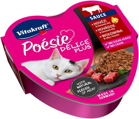 ⁨VITAKRAFT Poesie delice PLUS wołowina - Przysmak dla kota - 85g⁩ w sklepie Wasserman.eu