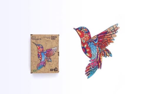 ⁨Wooden puzzle eco 120 Delicate hummingbird A3⁩ at Wasserman.eu