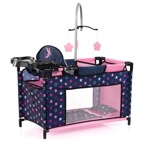 ⁨Bayer Doll's bed with accessories navy blue 62616AA⁩ at Wasserman.eu