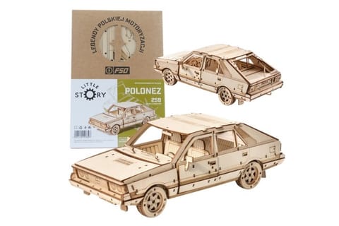 ⁨Little Story Drewniane Puzzle Model 3D - FSO Polonez 1500⁩ w sklepie Wasserman.eu