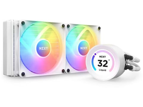 Chłodzenie wodne Kraken Elite 240 RGB LCD Białe w sklepie Wasserman.eu