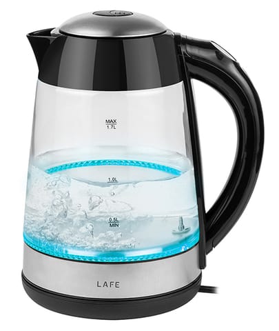 ⁨LAFE CEG015 electric kettle 1.7 L 2200 W Transparent⁩ at Wasserman.eu