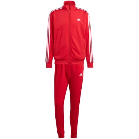 ⁨Dres adidas Basic 3-Stripes Tricot Track Suit M (kolor Czerwony, rozmiar L)⁩ w sklepie Wasserman.eu