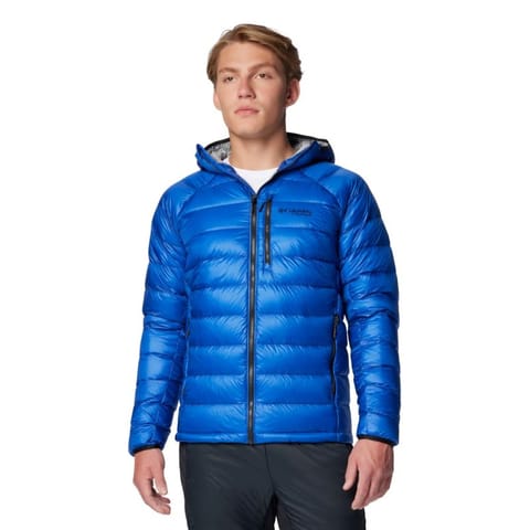 ⁨Kurtka Columbia Arctic Crest Down Hooded Jacket M (kolor Niebieski, rozmiar M)⁩ w sklepie Wasserman.eu