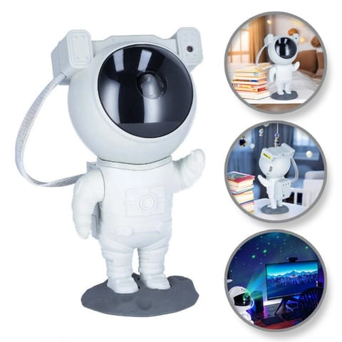 ⁨Projektor Gwiazd Nieba LED Astronauta Lampka Nocna na pilot, 21,5 cm LAMP42⁩ w sklepie Wasserman.eu