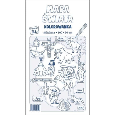 ⁨Kolorowanka XL. Mapa Świata cz-b⁩ w sklepie Wasserman.eu