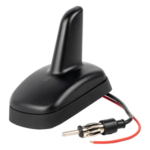 ⁨Antena samochodowa ze wzmacniaczem uniwersalna typu rekin z wtykiem din amio-04159⁩ w sklepie Wasserman.eu