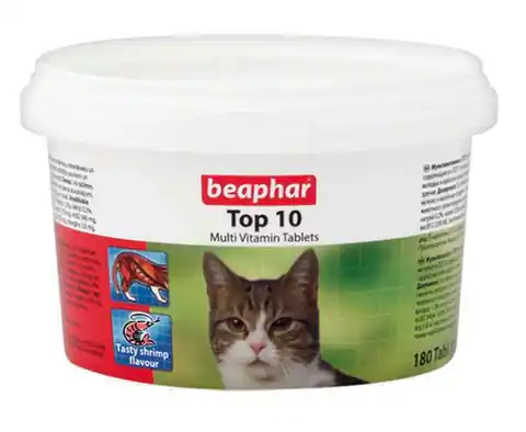 ⁨Beaphar TOP 10 Cat - preparat witaminowy z tauryną dla kota 180tabl.⁩ w sklepie Wasserman.eu