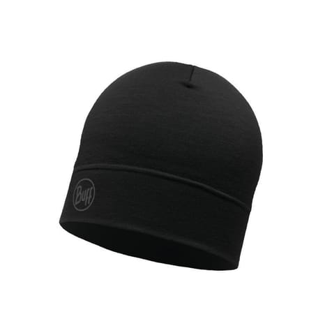 ⁨BUFF Czapka MERINO LIGHTWEIGHT BEANIE SOLID BLACK onesize Standard⁩ w sklepie Wasserman.eu