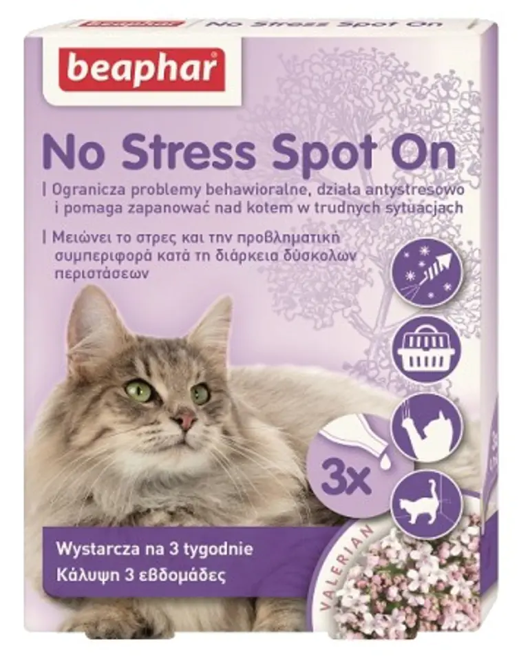 Beaphar No Stress Spot On dla kotów - 3 pipety w sklepie Wasserman.eu