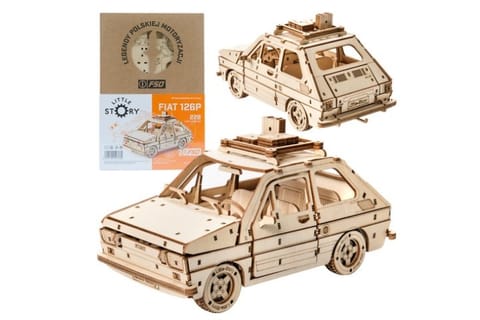 ⁨Little Story Drewniane Puzzle Model 3D - Fiat 126P⁩ w sklepie Wasserman.eu