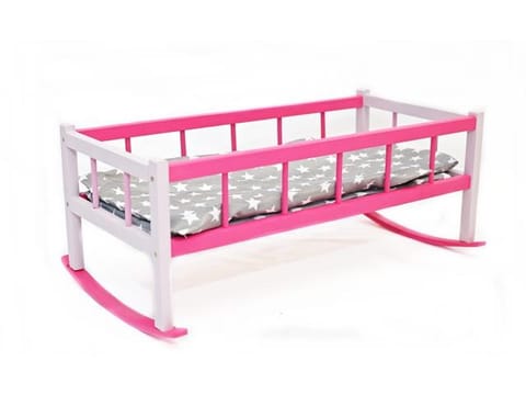 ⁨Large color doll's cradle with bedding 01639⁩ at Wasserman.eu