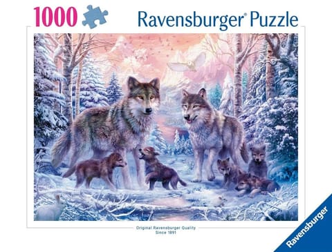 ⁨Puzzle 1000 Śnieżne wilki⁩ w sklepie Wasserman.eu