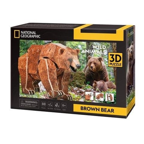 ⁨Puzzle 3d National Geographic Niedźwiedź Brunatny⁩ w sklepie Wasserman.eu