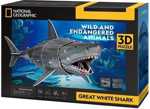 ⁨Puzzle 3d National Geographic Żarłacz Biały⁩ w sklepie Wasserman.eu