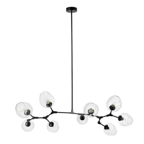 ⁨Pendant lamp MODERN ORCHID-9 transparent black 150 cm (Transparent black)⁩ at Wasserman.eu