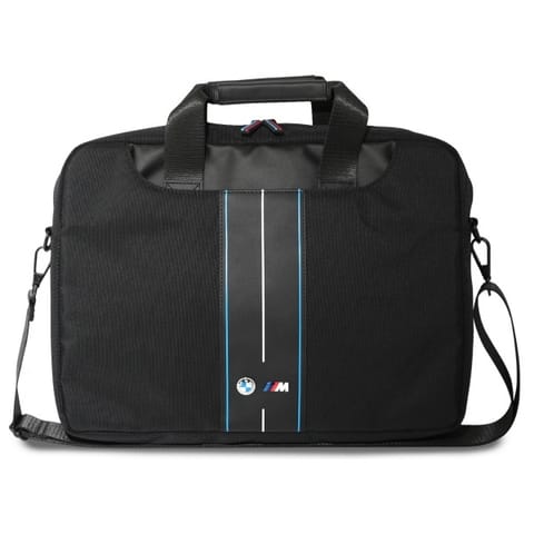 ⁨Torba BMW BMCB15COMPVSKL 16"czarny/black Nylon Blue Stripe⁩ w sklepie Wasserman.eu