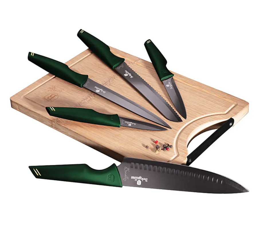 ⁨SET OF 5 KITCHEN KNIVES WITH BOARD BERLINGER HAUS BH-2706⁩ at Wasserman.eu